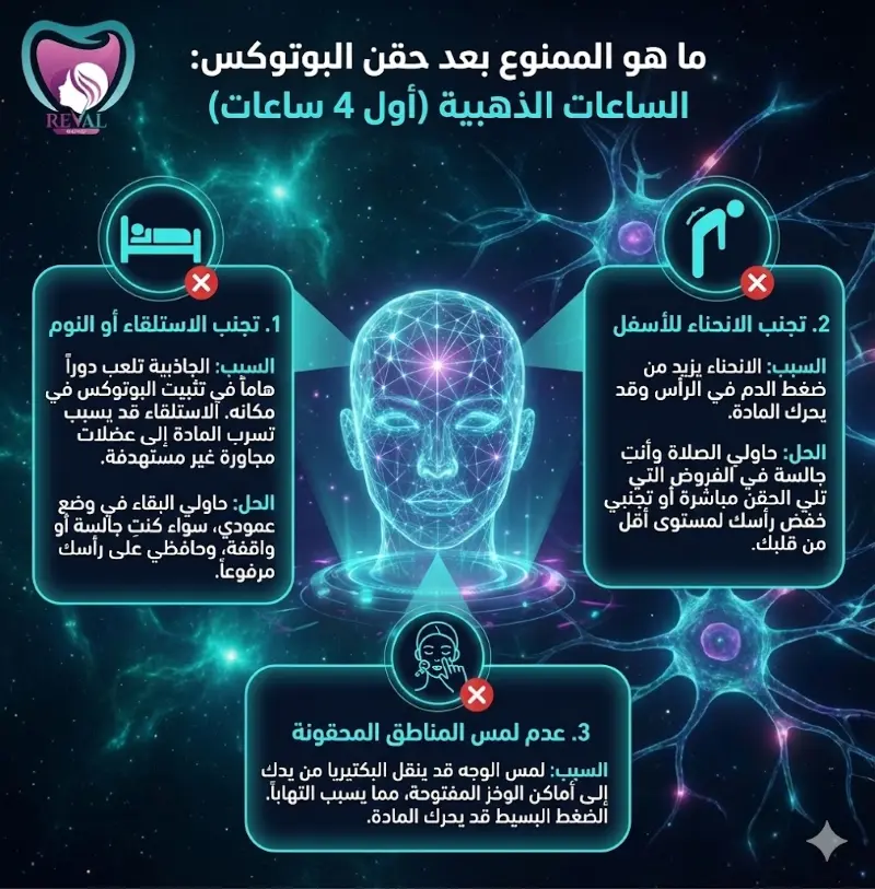  الممنوع بعد حقن البوتوكس